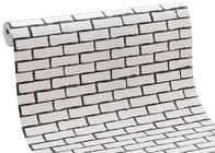 Rivestimento murale di muro di mattoni falso bianco/attrito smontabile della carta da parati del vinile del PVC - resistenza