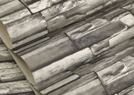 Carta da parati smontabile alla moda di effetto del mattone del Faux 3D con il modello di pietra grigio per il salone