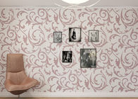 Carta da parati floreale rustica della foglia marrone-rosso lavabile per la decorazione della parete