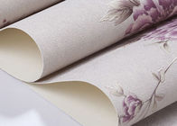 Wallcovering del vinile impresso carta da parati porpora bianca nera rustica floreale impermeabile