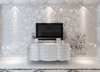 carta da parati moderna europea di Grey d'argento di progettazione 3D per il fondo delle camere da letto TV