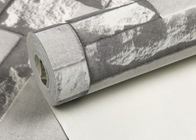 Carta da parati lavabile moderna della cucina del vinile con il modello bianco della pietra 3D, rotolo 0.53*10m/