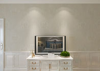 Strippable Orange Living Room European Style Wallpaper For TV Background