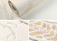 Carta da parati beige di stile di paese europeo con carta tessuta non, rivestimento murale della camera da letto