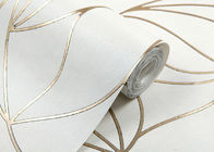 Carta da parati non tessuta moderna bianca del rivestimento murale fonoassorbente con il modello geometrico