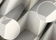 Colro grigio 3D si dirige la carta da parati smontabile, carta da parati moderna geometrica di effetto 3D