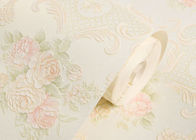 Carta da parati europea di stile del modello floreale beige/rotolo non tessuto di Wallcovering 0.53*10m/