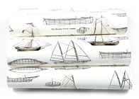 Carta da parati smontabile moderna del modello bianco della barca, Wallcovering non tessuto del lusso