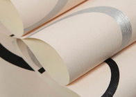 Carta da parati smontabile moderna tessuta non geometrica con i cerchi in bianco e nero
