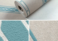 Colore blu con le fibre di pianta naturali, della carta da parati smontabile moderna del salone rotolo 0.53*10m/