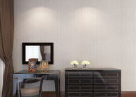 Silver Vinyl Contemporary Wallcovering With Embossed , Bronzing Surface Treatment