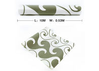 carta da parati bianca e verde strutturata della carta da parati del velluto di 0.53*10m, del velluto per la decorazione domestica