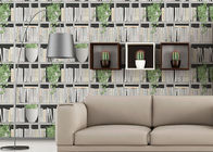 Le piante verdi ed i libri che stampano 3D a casa Wallpaper lo stile conciso moderno per la caffetteria