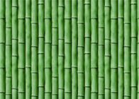 Il bambù ha impresso il verde/giallo durevoli della carta da parati della moltitudine del velluto di Peelable