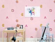 Wallcovering inglese moderno di colore di rosa della carta da parati della camera da letto dei bambini delle lettere