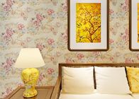 carta da parati della camera da letto del contemporaneo di 0.53*10M con il modello floreale giallo-chiaro, isolamento termico