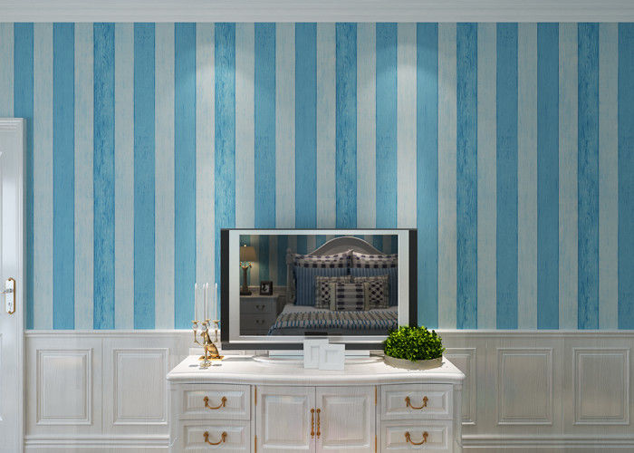 Eco Friendly Sky Blue Contemporary Wall Coverings Mediterranean Style , CSA Certificate