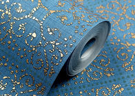Blu dell'alta gamma che bronza carta da parati smontabile moderna di carta non tessuta per il salone