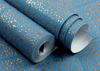 Blu dell'alta gamma che bronza carta da parati smontabile moderna di carta non tessuta per il salone